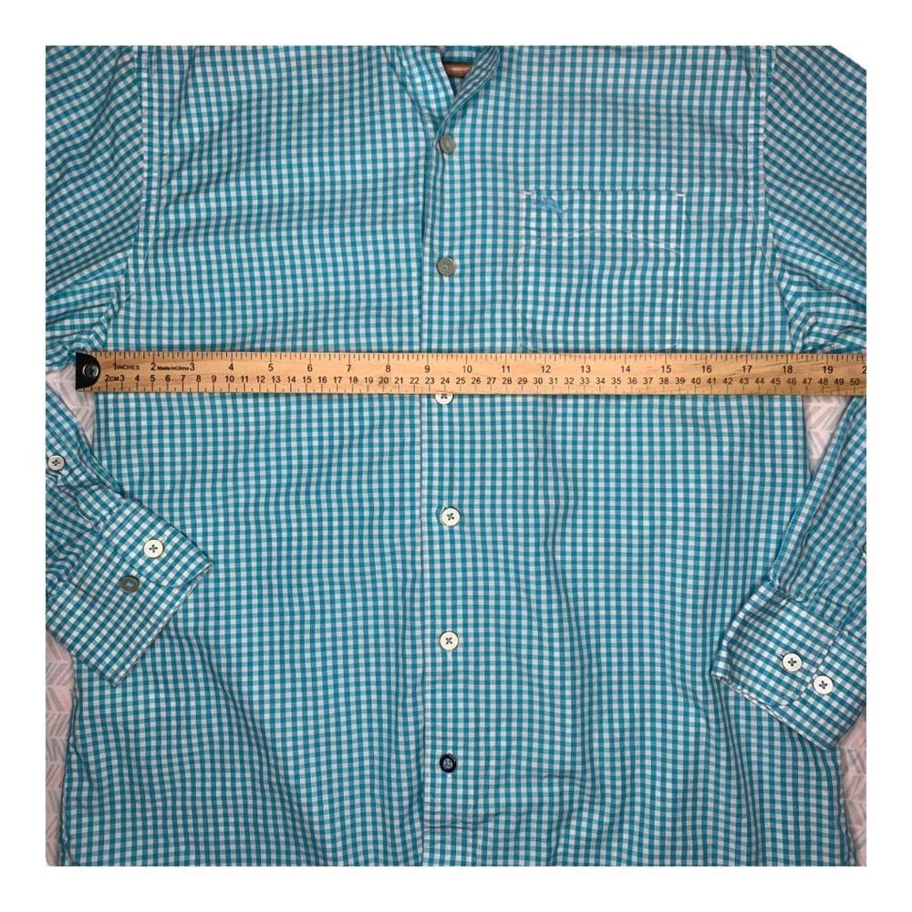 Tommy Bahama Mens Small S Long Sleeve Pima Cotton Button Up Shirt Blue/White - Picture 4 of 9